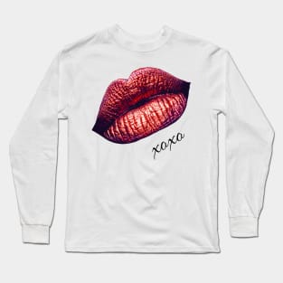 Hugs & Kisses XOXO Lips Fashionista Shirt by InsideLuv Long Sleeve T-Shirt